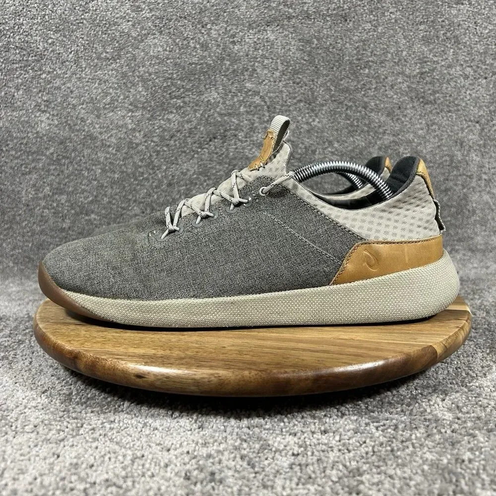 OluKai Nanea Li 10485-BN2R Men’s Size 11 Gray Casual Walking Boat Shoes Used